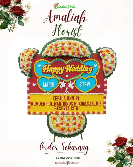 Papan Bunga Pernikahan Upau